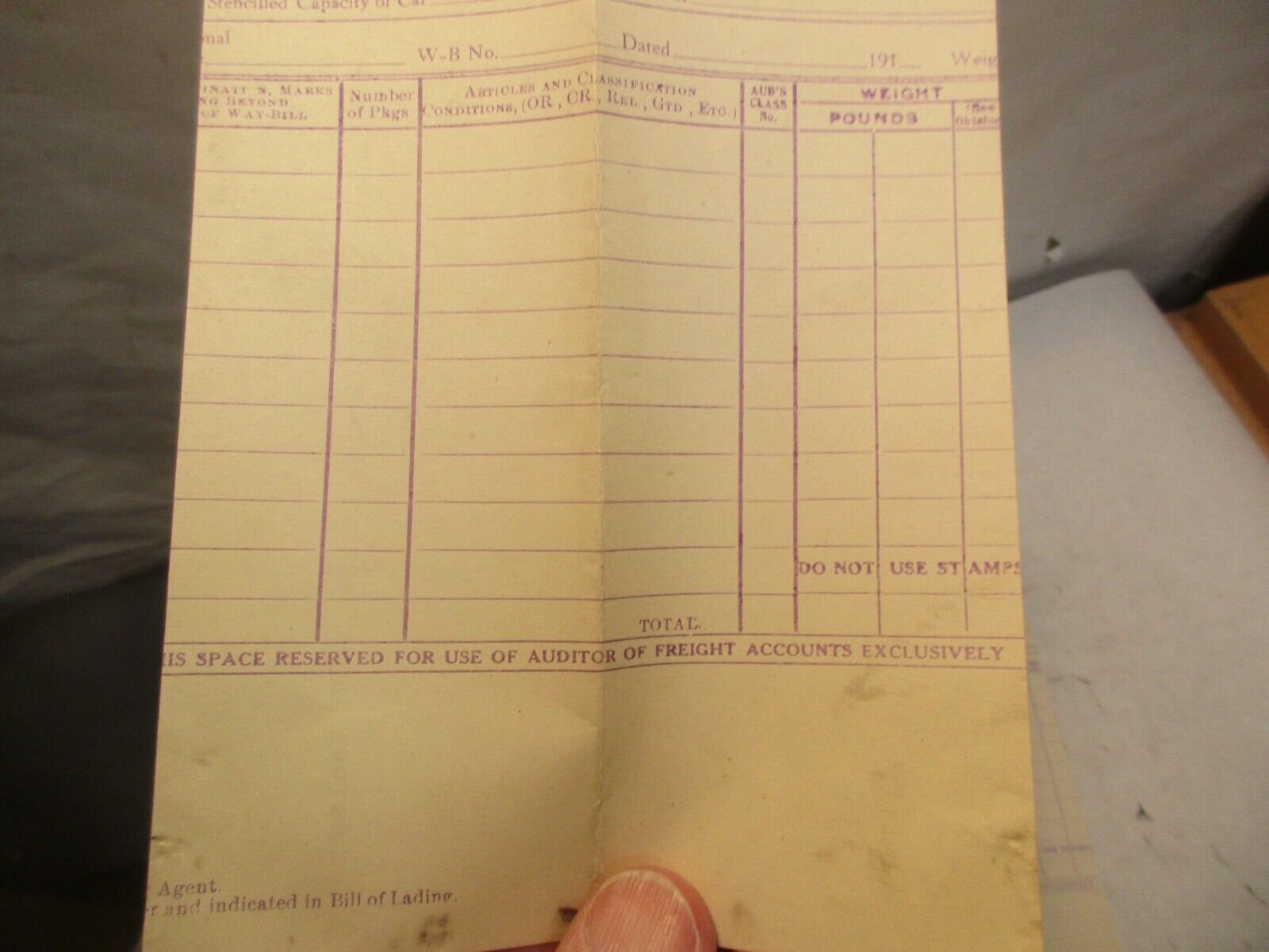 A&Y car routing record ca. 1922, image 3 of 5