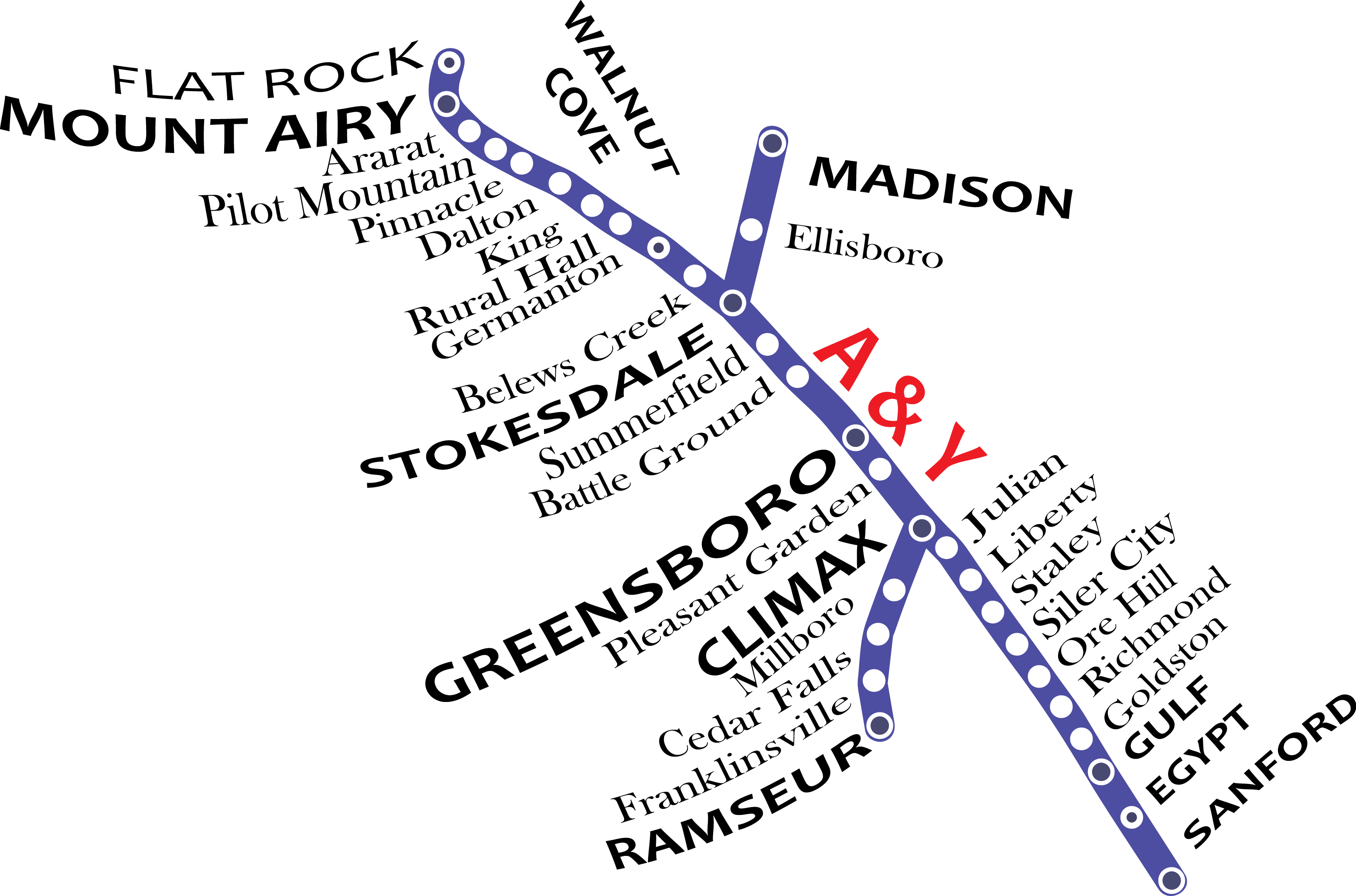 Atlantic & Yadkin Map (29100 bytes)