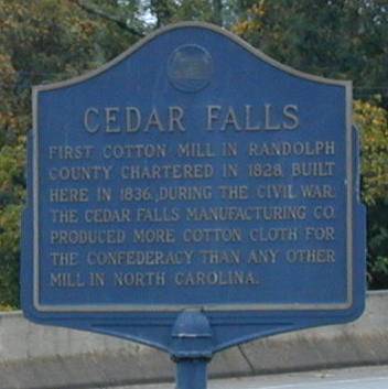 Historic Marker for Sapona Cotton Mills